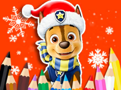 Spill Coloring Book: Paw Patrol Christmas online