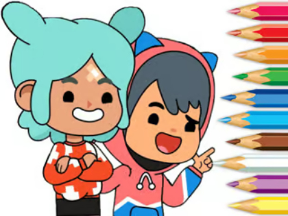 Spill Coloring Book: Toca Boca Friends online