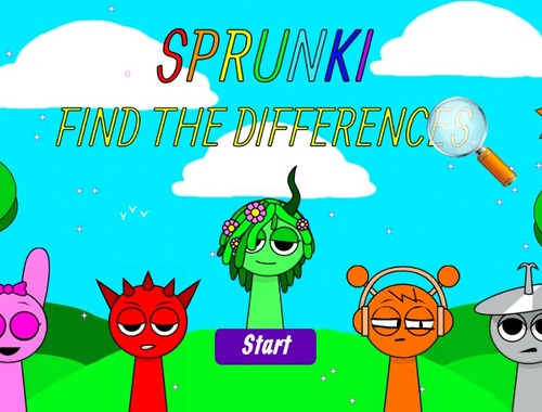 Spill Sprunki finner forskjellene  online