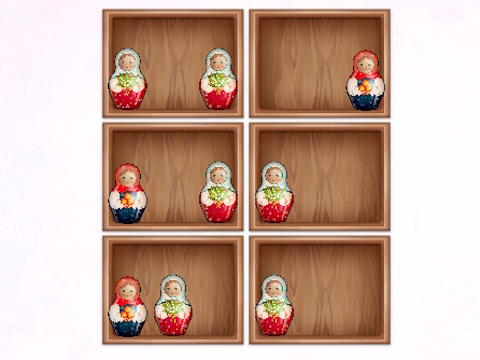Spill Sorter etter Matryoshka -hyller!  online