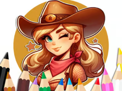 Spill Coloring Book: Cowgirl online