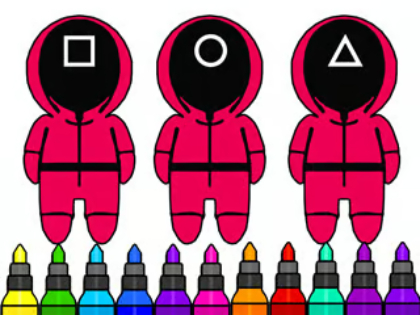 Spill Coloring Book: Squid Game Mask online