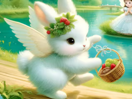 Spill Jigsaw Puzzle: Angel Bunny online