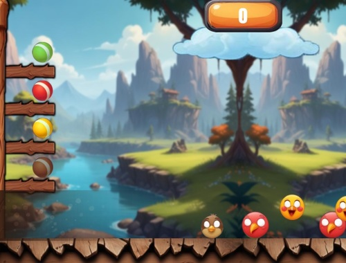 Spill Farge ball skyte fugl  online