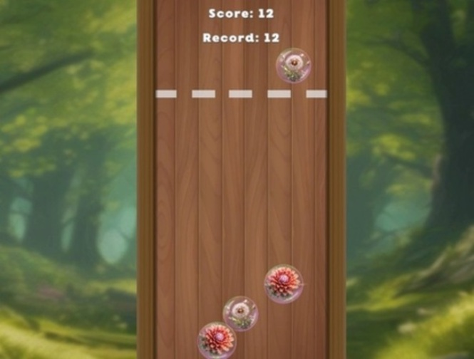 Spill Slå sammen blomster i Bubbles 2048!  online