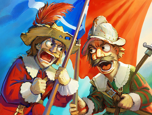 Spill Musketerer krutt vs stål  online