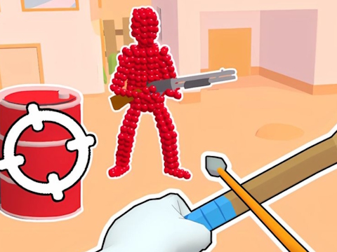 Spill Stickman Archer: skyte piler mot røde  online