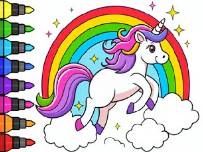 Spill Coloring Book: Magical Unicorn  online