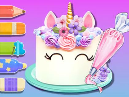 Spill Coloring Book: Unicorn Cake  online