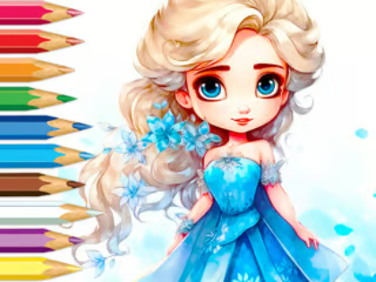 Spill Coloring Book: Frozen Princess  online