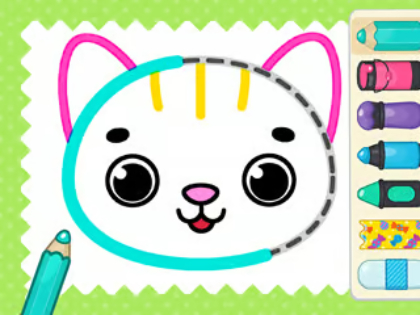 Spill Coloring Book: Katten min  online