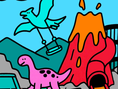 Spill Farge etter kode Dino Park  online