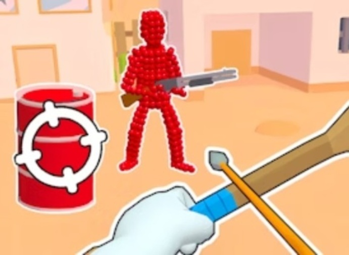 Spill Stickman Archer skyte piler på røde  online