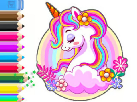 Spill Coloring Book: Unicorn Garden  online