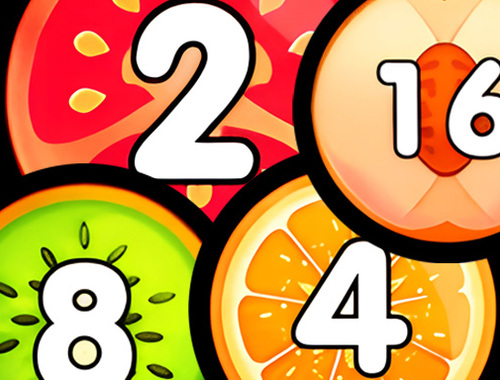 Spill Slå sammen skytter 2048 Connect Fruits  online