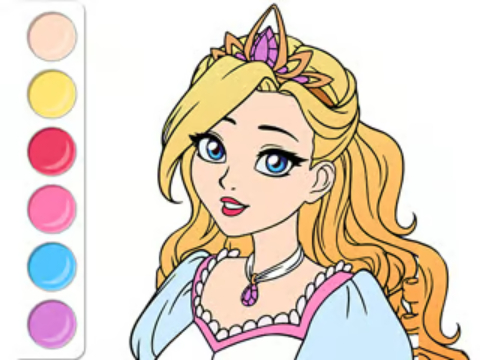 Spill Coloring Book: Princess Prom Dress  online