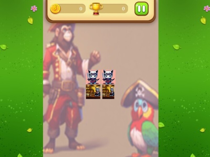 Spill Pirate Cat Memory Match online