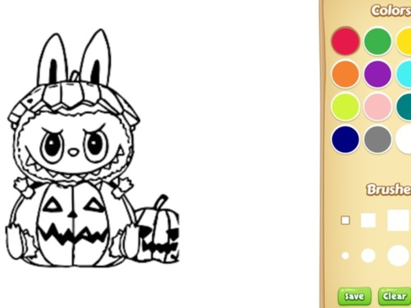 Spill Halloween Labubu Coloring & Drawing Game online