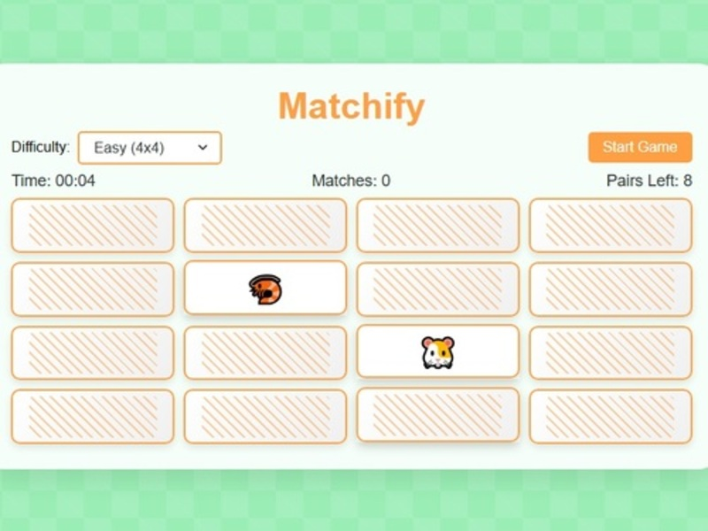 Spill Matchify online