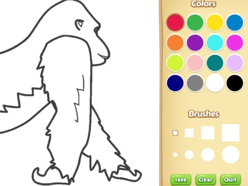 Spill Gorilla Coloring Book for Kids online