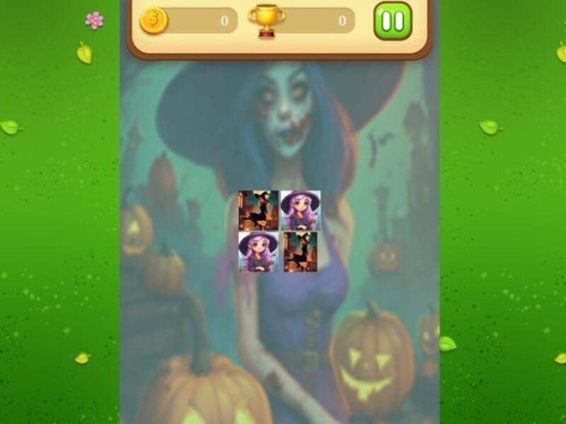 Spill Halloween Witch Memory Match online
