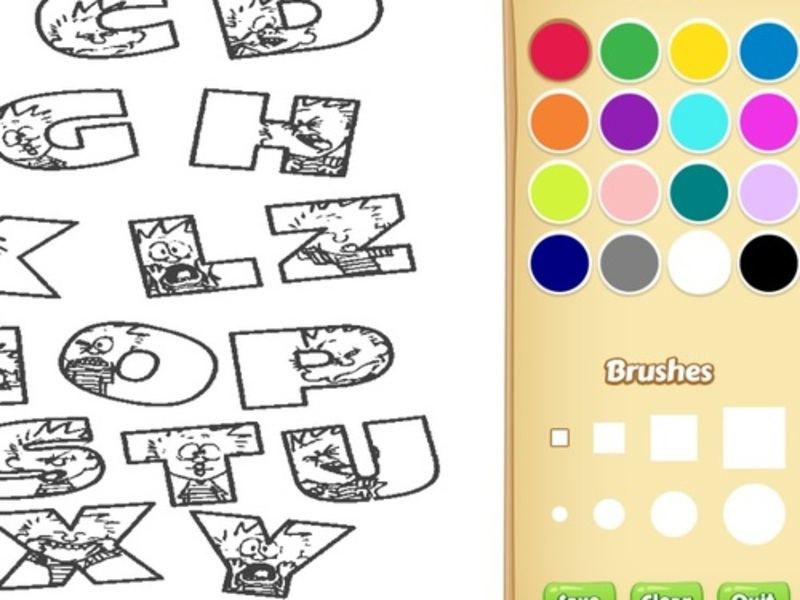 Spill Alfabetet Animal Coloring Book for Kids online