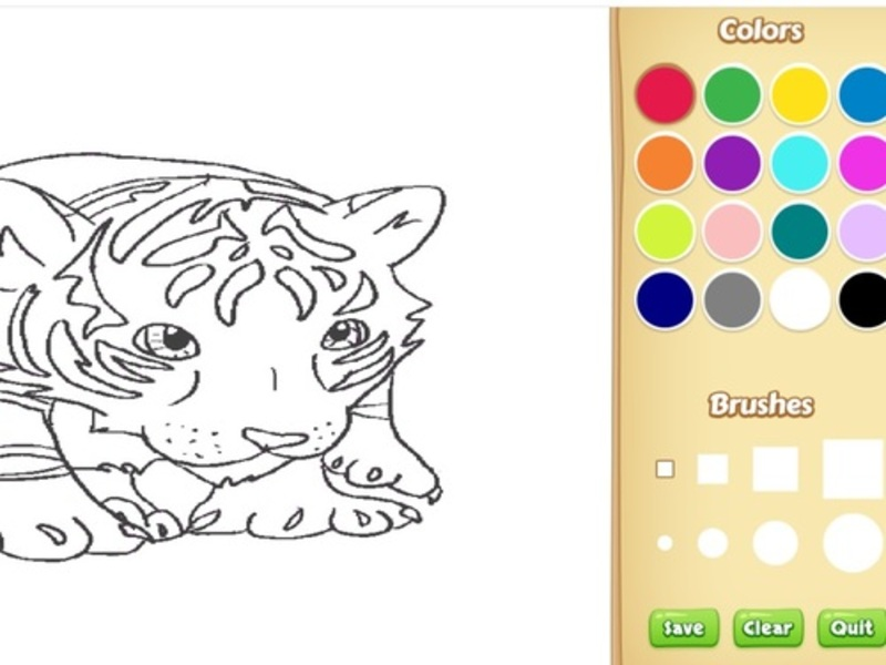 Spill Baby Tiger Coloring Book online