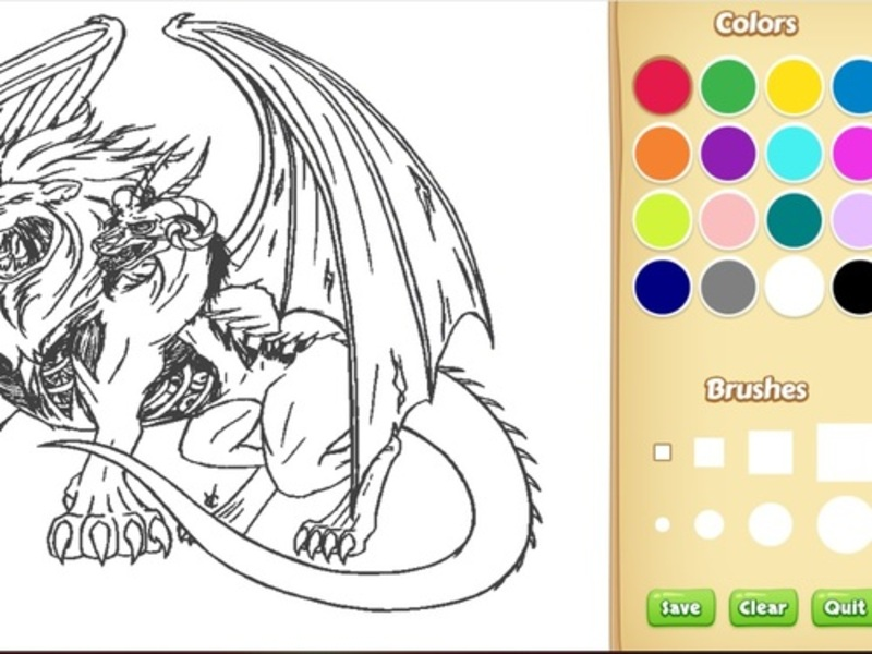 Spill Drage chimera coloring book online